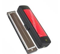 Instruments De Musique Harmonica 21 Tremolo Armonica 21 Fori Ance Ottone Blues Harp Bocca Organ Chiave Do Note ABS Legno Strumenti Musicali Argento(Key Ab)