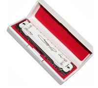 Instruments De Musique Harmonica Armonica a bocca diatonica a 10 fori arpa blues chiave di colore bianco pettine in acrilico trasparente timbro ricco(E Key)