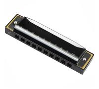 Instruments De Musique Harmonica Armonica Blues A 10 Fori Con Tasto C Adatta A Principianti E Studenti Strumento Armonica Professionale(Black)