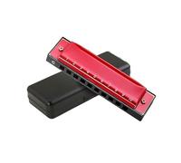 Instruments De Musique Harmonica Strumento armonica blues a 10 fori scala diatonica per principianti suono ricco(Red)