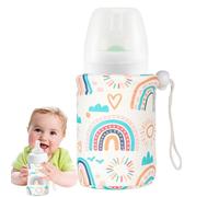 Insulated Ɓaby Bottle Cover - Milk Warmer Sleeve | Breastmilk Insulation | PU leather, polyester, and aluminum foil insulated Ɓaby bottle sleeve, breastmilk warmer cover for feeding, perfect for nursi