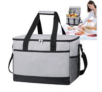 Insulated Bag Thermal Cooler, 35L Hot and Cold Food Retention Bag with Handle & Adjustable Shoulder Strap, Portable Storage for Drinks, Fruits, Seafood, Milk, Beer, Outdoor Activities