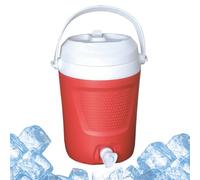 Insulated Beverage Dispenser, 4L Hot And Cold Cooler Jug 7.87x7.87x11.81 Inches, Portable Camping Drink Container, Leak-Proof Spout Tap, Ideal for Hiking, Fishing, Climbing, Outdoor Picnic, Travel