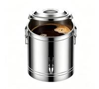 Insulated Beverage Dispenser, Stainless Steel Drink Server, Hot Cold Liquid Container, Leakproof Spigot Serving Tank, Portable Thermal Storage Unit, Catering Beverage Holder | For Coffee Tea J