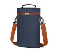 Insulated Bottle Carrier, Wine Carrier Tote Bag, Travel Picnic Cooler, Portable Wine Bag, Wine Storage Bag, Double Bottle Capacity Protective and Secure Storage for Travel, Picnic, Camping, Beach