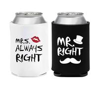 Insulated Can Cooler Sleeves, Mr and Mrs Drink Sleeves, Neoprene Beer Can Sleeves, Anti-Slip Drink Coolers, Beer Bottle Sleeves, Picnic Cooler Sleeves, Camping Can Sleeves, for Picnic, Camping