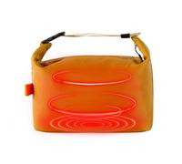 Insulated, Foldable, Waterproof, 25 X 14 X 22cm, Lunch Bag Tote, Leakproof Thermal Container, Black, for Office, School, Travel, Beach, Picnic Waterproof Exterior Ensures Lasting Performance
