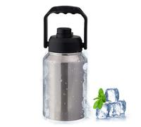 Insulated Ice Bucket, Portable Storage Container, Beverage Cooling Bin, Double Walled Thermal Body, Sturdy and Detachable Carry Handle, Great for Hotel Travel Picnics, 2L