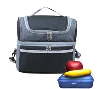 Insulated Lunch Bag - Removable Cooler Compartment, Portable Outdoor Food Container, Durable Thermal Lunchbox | Insulated Lunch Bag For Men, Women, Picnic, Travel, Work, School, Camping, Office