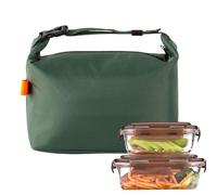 Insulated Lunch Bag, Waterproof Food Carrier, Aluminum Foil Interior, Leakproof Storage Box, Ergonomic Handle Design, Compact Meal Solution, Perfect for Work, School, Picnic, 9.84x5.51x8.66 inches