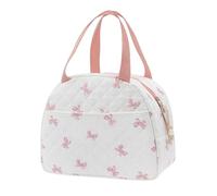 Insulated Lunch Box Bag, Ampia Capacity Snack Tote, Stain Resistant Storage Pouch, Cute Printed Pattern, Ideal for Beach, School, Hiking and Traveling, Outdoor Use