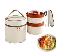 Insulated Lunch Boxes Set - Food Storage Container, Microwave Safe Meal Prep Box With Cutlery, Long Lasting Portable Accessories | Convenient Fresh Meal Organization Choice For Work School Camping