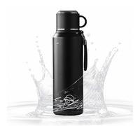 Insulated Vacuum Bottle, 30x8.5cm Stainless Steel Mug with Straw Lid, Double-Wall Hydration Vessel, 1000ml Thermal Canteen with Sporty Style, Water Bottle for Hiking and Gym