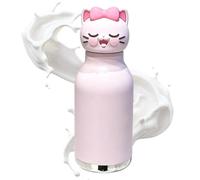Insulated Water Bottle 18oz Cute Animal Design Straw Cup For Travel