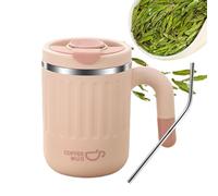 Insulated Water Bottle - 480ml Thermal Cups, Stainless Steel Drink Container, Leak-Proof Mug with Handle and Lid, Portable Tea and Coffee for Hot or Cold Beverages, Travel, Office