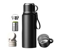 Insulated Water Bottle - Double Wall Vacuum Water Bottle, Leak-Proof Cup Mug | Stainless Steel Bottles, Metal Wateer Bottles Keeps Hot For Family Home Gym Camping Hiking School Commuting Outdoor Daily