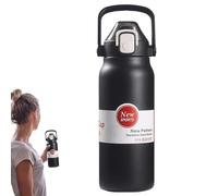 Insulated Water Bottle - Insulated Steel Water Bottle | 1300ml Leakproof Portable Lightweight Cup | Drinking Insulated Bottles For Gym Camping Outdoor Sports Traveling Work Daily Hydration