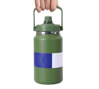 Insulated Water Bottle - Metal Drink Flask | Leakproof Stainless Steel Flask | Versatile Large 4L Portable Water Bottle and Accessories For Beach School Sports Camping Outdoor Hiking Travel Cycling