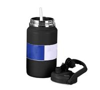 Insulated Water Bottle - Metal Drink Flask | Leakproof Stainless Steel Flask | Versatile Large 4L Portable Water Bottle and Accessories For Beach School Sports Camping Outdoor Hiking Travel Cycling