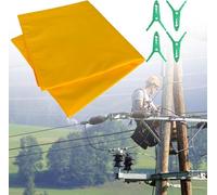 Insulating Electrical Resin Cover Pad, Anti-electric Shock Protection Pad With 4 Insulating Clips(1kv-80x100cm)