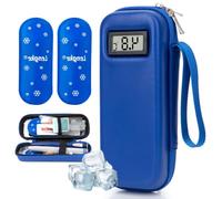 Insulin - Borsa termica con 2 batterie di raffreddamento TSA, borsa per diabetici con borsa frigo, piccola borsa per insulina, mini custodia per frigo, borsa termica per medicinali, regali per