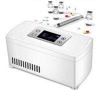 Insulina Frigo Portatile, Ricaricabile Diabete Mini Frigo con Adattatore per Accendisigari E Borsa Tote Alla Moda, Adatta per Auto, Casa, Viaggi