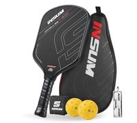 INSUM Racchette da pickleball T800, approvate USAPA | Fibra di carbonio grezza termoformata, migliora il controllo dei punti dolci e potenza ibrida da pickleball