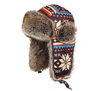 Insun Colbacco Adulti Bambini Cappello Trapper a Maglia Jacquard XL