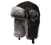 Insun Colbacco Uomo Donna Cappello Trapper in Similpelle Nero 2 XL