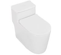 Insun Coprisedile per WC e Rivestimento Copri Serbatoio in Flanella, Elastica Lavabile Set di 2 per WC Universale Bianco