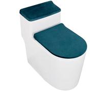 Insun Coprisedile per WC e Rivestimento Copri Serbatoio in Flanella, Elastica Lavabile Set di 2 per WC Universale Verde Acqua