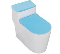 Insun Coprisedile per WC e Rivestimento Copri Serbatoio in Flanella, Elastica Lavabile Set di 2 per WC Universale Blu