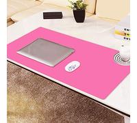 Insun Tappetino per Mouse Ufficio Antiscivolo e Impermeabile PU Pelle Tappetino Fucsia 70x30cm