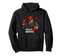 Insurance Devil | Protesta Umorismo Satana Evil Corporate Greed Felpa con Cappuccio