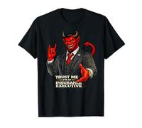 Insurance Devil | Protesta Umorismo Satana Evil Corporate Greed Maglietta