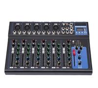 InSyoForeverEC - Console di mixaggio audio Bluetooth a 7 canali per Live Studio, USB, DJ, Amplificatore