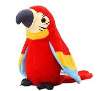 iNszkoos Parrot - Peluche a forma di pappagallo parlante, ripetere quello che dici elettronico, giocattolo di peluche a forma di pappagallo parlante, ottimo aiuto per imparare a parlare per bambini,