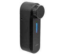 int_PASS di AYR, serratura intelligente con allarme per porta, made in Spain. Installazione automatica. Serratura elettronica con finitura nera opaca.