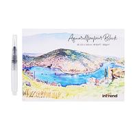 int!rend Carta Acquerello 300 gr A6-60 Fogli con Superficie Liscia e Ruvida - Sketchbook Acquerello - Album per Acquerelli da Disegno con Matita e Pennello ad Acqua