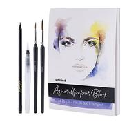 int!rend Carta Acquerello A4-30 Fogli per Acquerello 300 g - Album Blocco Disegno Fogli Acquerellabili - Watercolor Sketchbook Paper - Lato Ruvido e Liscio Pittura ad Acqua Acrilico Pastelli Guazzo