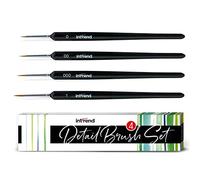int!rend Pennelli per Dettagli - Set di 4 Pennelli per Dipingere - Pennelli Unghie Modellismo Miniature - Colori ad Olio Acquerelli Acrilici