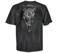 Intagliato Whitetail Teschio America USA Eagles Uccello Inciso Uomo T Camicia