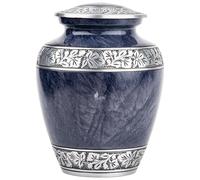 INTAJ Urna funeraria per ceneri umane adulte maschio o femmina - Urna commemorativa in alluminio artigianale - Elegante urna commemorativa per la casa - Capacità 90,7 kg - Urna funebre per ceneri