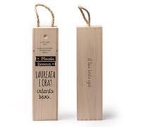 ''Intanto bevo'' Portabottiglie di vino in Legno Personalizzato con nome per Laurea con manico in corda Idea regalo Laurea Laureata Dottore Dottoressa Proclamazione
