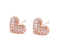 Intarsio a cuore con diamante da 0,22 carati