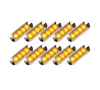 INTCHE Luci di Posizione Laterali del Camion del Rimorchio di 10X LED Ambra 4 LED di Spazio per 12V-24V