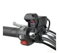 Intckwan Caricatore USB per moto, 36 W, PD3.0 e 18 W, QC3.0, 2 porte, protezione IP65, 12-24 V DC, mini costruzione compatta per moto, scooter quad, cavo da 1,40 m, 2 modalità di montaggio