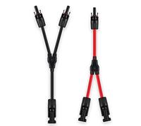 Intckwan Connettore Y Pannello Solare, Ip67, F/M/M E M/F/F, Connettori Pannelli Solari Y Distributore, Compatibile con Connettori Fotovoltaico da 2,5 Mm2 - 6 Mm2 (1 Rosso + 1 Nero)
