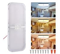Intckwan Plafoniera Led 12v per Camper, Dimmerabile 15w, 204 Leds, 3 Colori, Luci da Tetto, Luci per Camper con Interruttore di Memoria, Per DC 12-24v Auto Camion Camper Campeggio Caravan Barca