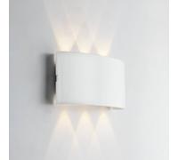 INTEC Applique da esterni LED Betle, bianca, larghezza 17 cm, metallo, CCT Intec